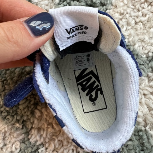 VANS Sk8-Mid Reissu in Theory Blueprint blue toddler shoes size 2 NEW - Picture 6 of 9